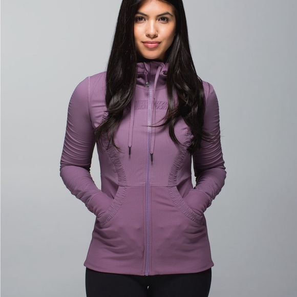 Lululemon ruffle dance studio jacket plum size 6 reversible - Picture 2 of 6